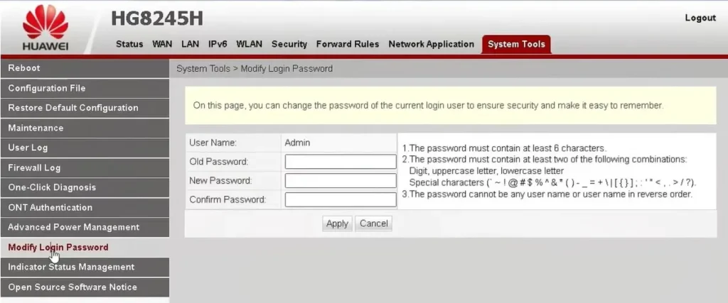تغيير كلمة مرور Admin 192.168.8.1 huawei